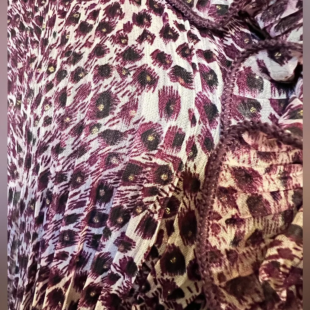 Real Stretch Ruffle Button Down Top - Picture 2 of 5